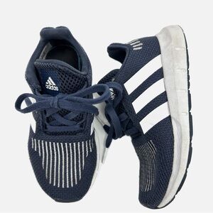 Adidas Kids Swift Run Sneakers Navy Blue White Size 11K